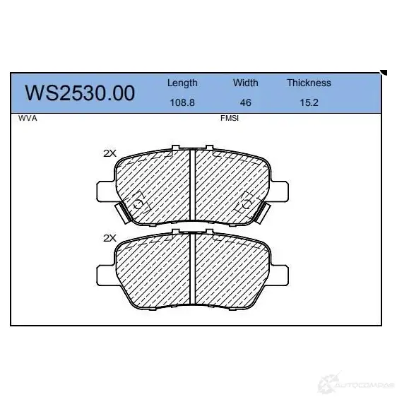 Колодки тормозные дисковые | зад | JEENICE 1439932952 K A643K3 WS2530.00 изображение 0