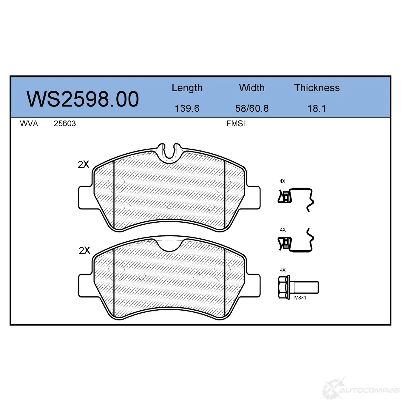 Колодки тормозные дисковые | зад | JEENICE O WWFD WS2598.00 1439934092