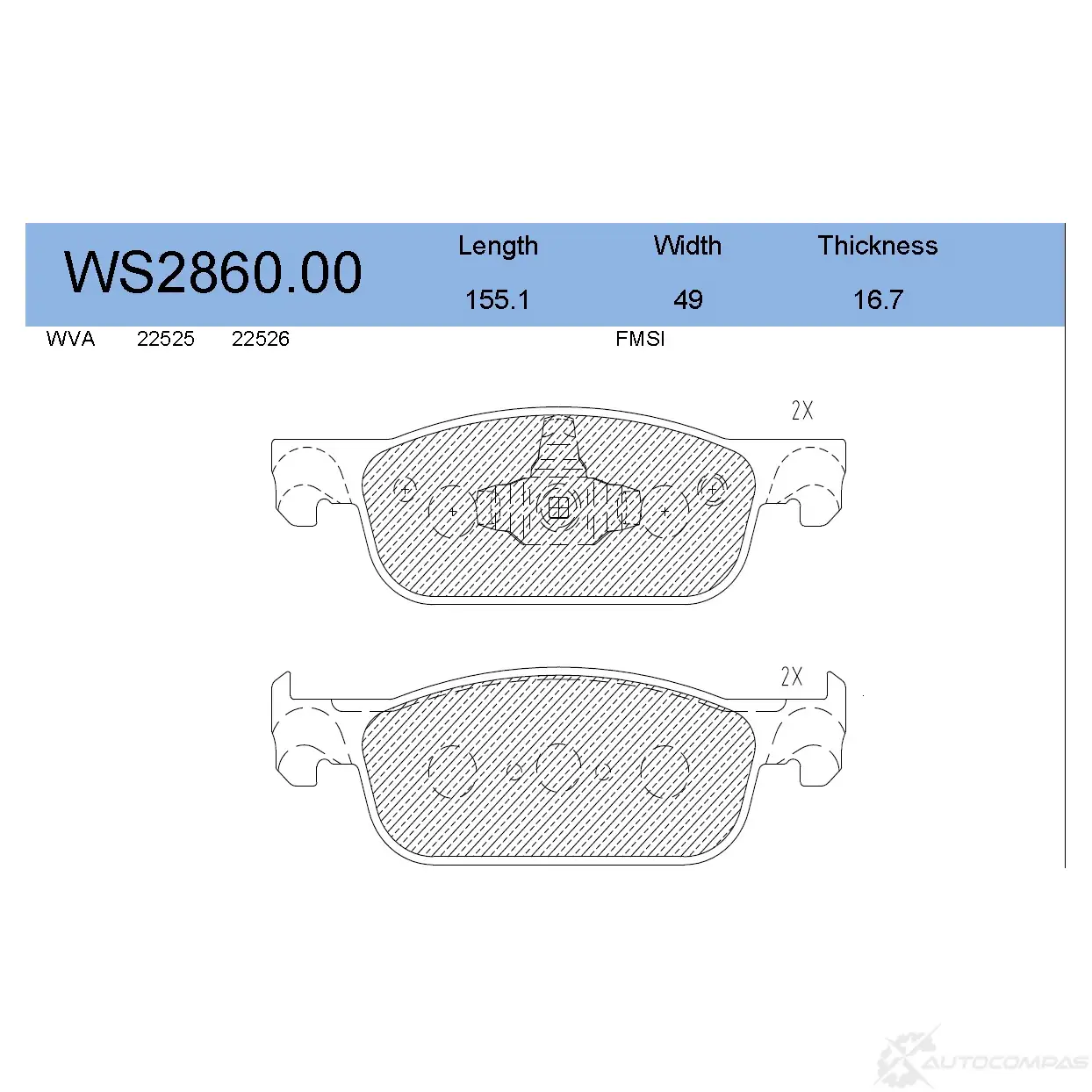 Колодки тормозные дисковые | перед | JEENICE WS2860.00 ZLRR P 1439932116