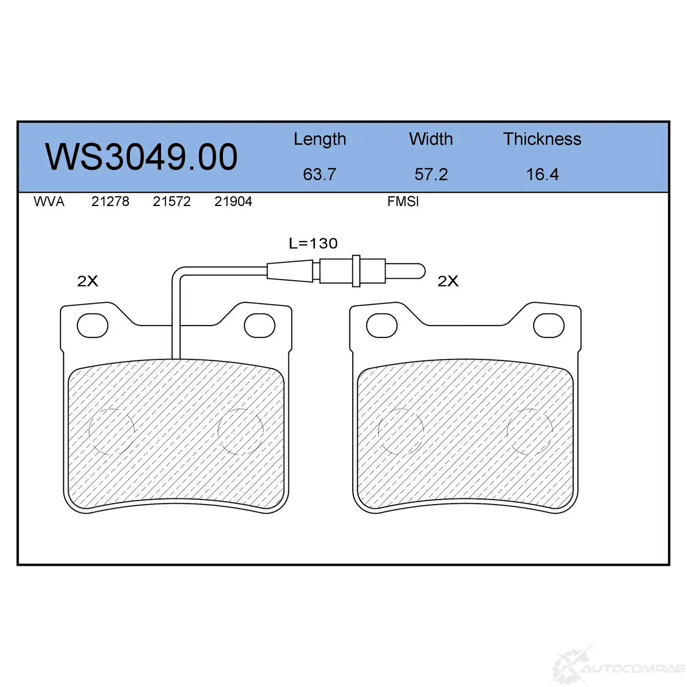 Колодки тормозные дисковые | зад | JEENICE 1439932460 H RX5WOV WS3049.00 изображение 0