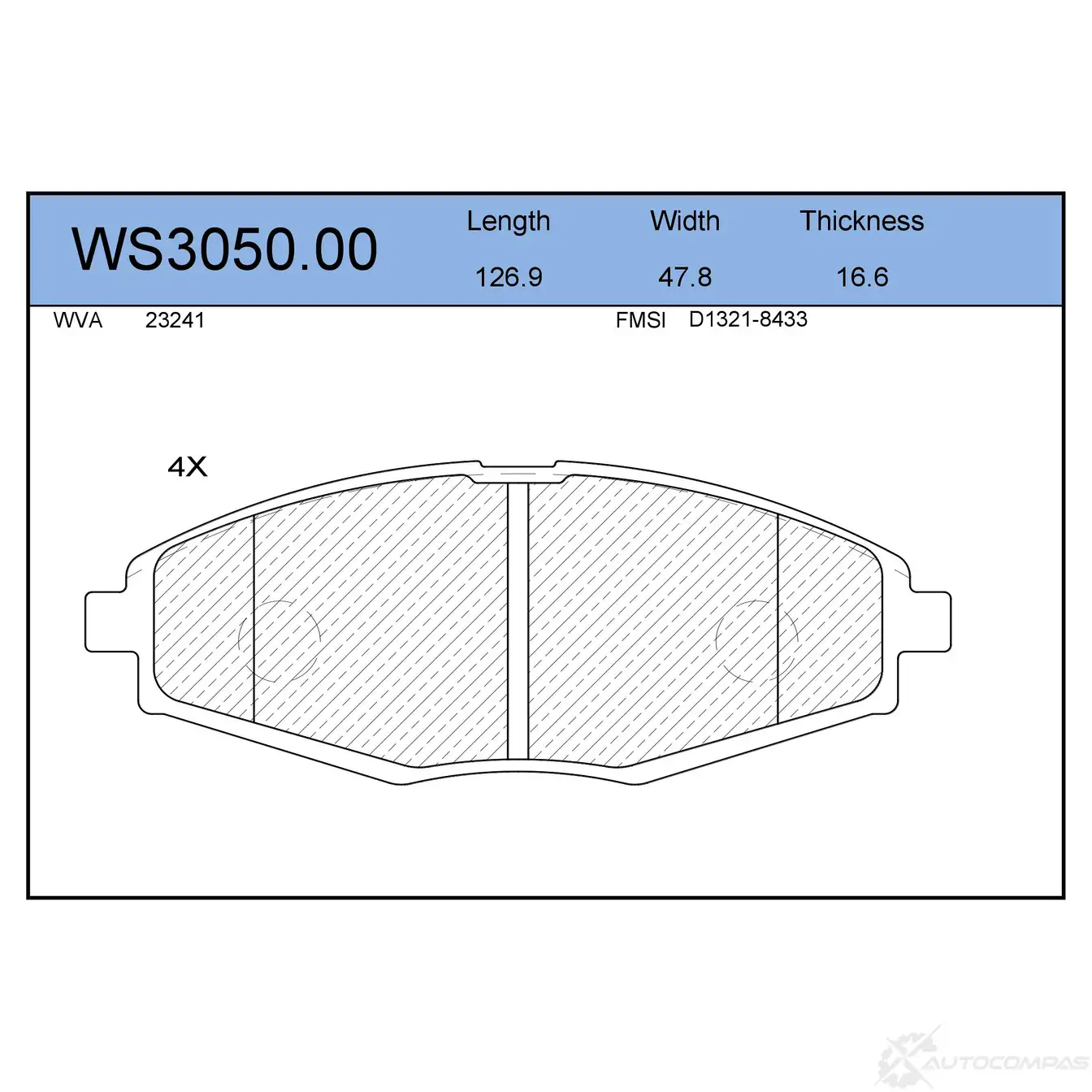 Колодки тормозные дисковые | перед | JEENICE WS3050.00 1439931471 GU N9LIM изображение 0