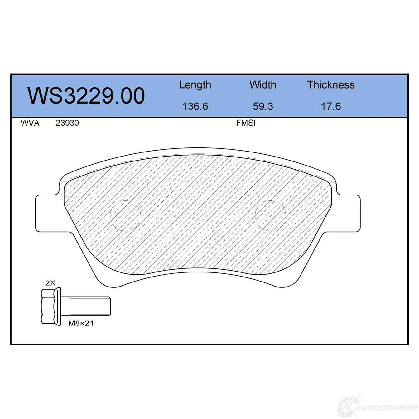 Колодки тормозные дисковые | перед | JEENICE WS3229.00 Z22EN G 1439932105