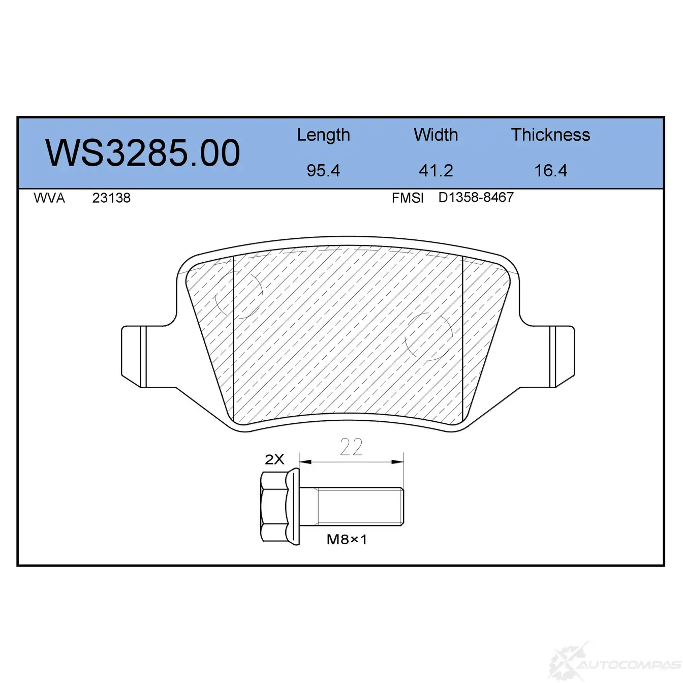 Колодки тормозные дисковые | зад | JEENICE WS3285.00 C XG4PA6 1439932472