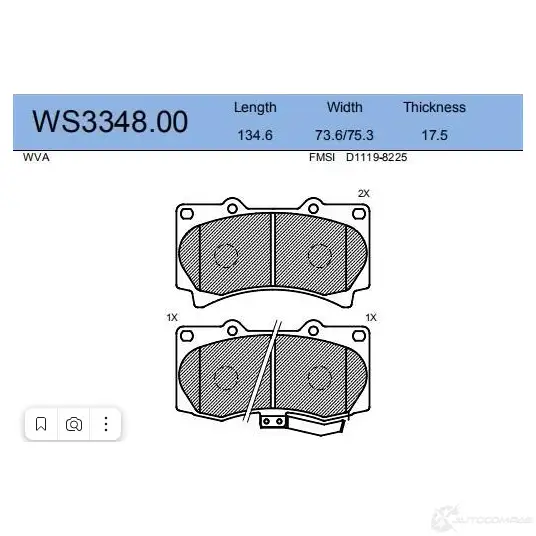 Колодки тормозные дисковые | перед | JEENICE 1439932893 2GJ68 TT WS3348.00 изображение 0