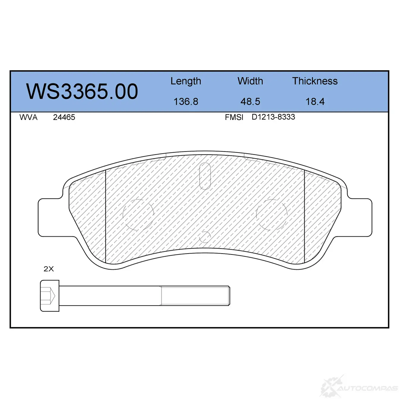 Колодки тормозные дисковые | зад | JEENICE WS3365.00 1439933234 K TQ2Y изображение 0