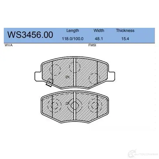 Колодки тормозные дисковые | перед | JEENICE HG 0GW WS3456.00 1439934215