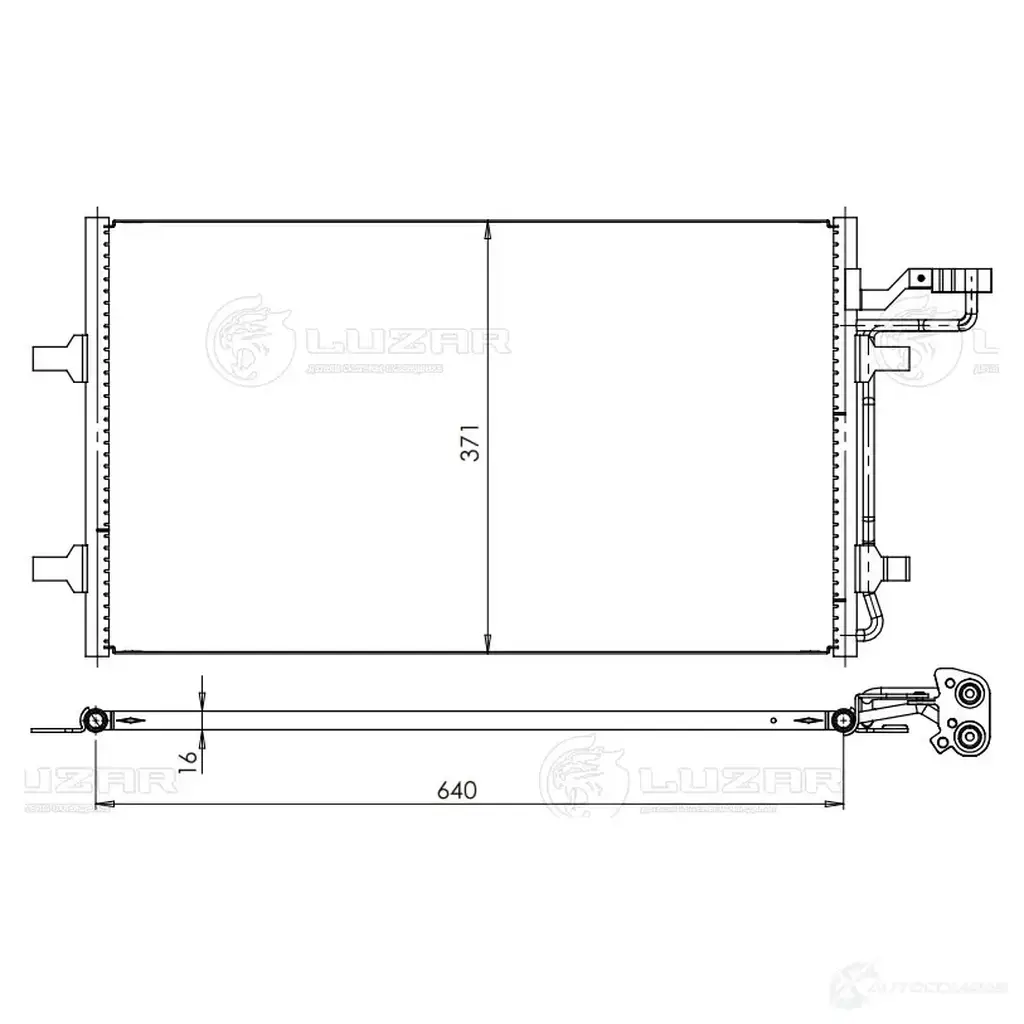 Радиатор кондиционера для автомобилей Volvo S40 (04-)/C30 (06-) LUZAR lrac1004 TR TFU4Z 1440016202 изображение 0