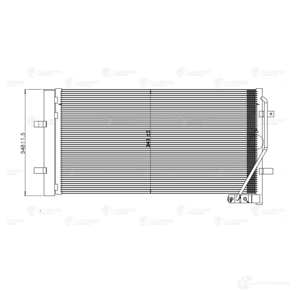 Радиатор кондиционера для автомобилей Audi Q3 (11-) LUZAR lrac1880 4680295016885 TGJ YDW 3885217 изображение 2
