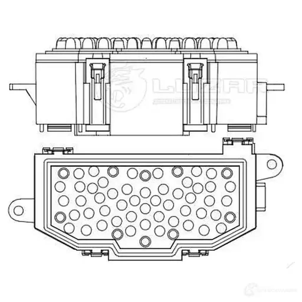Резистор электровентилятора отопителя для автомобилей Audi A4 (B8) (07-)/Q5 (08-) LUZAR 1440016244 lfr1880 RLB EB изображение 2