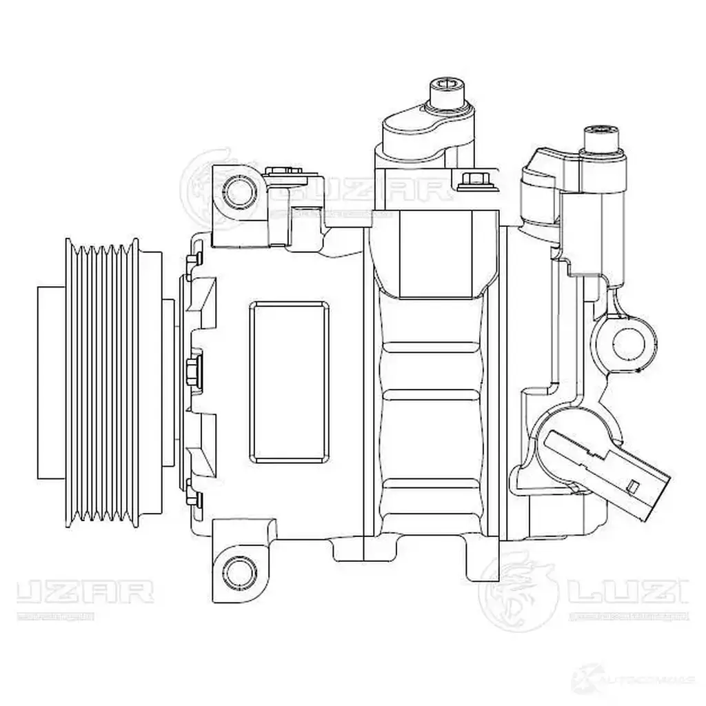 Компрессор кондиционера для автомобилей A4 (B8) (07-)/A5 (07-)/Q5 (08-) (до рестайлинга) LUZAR lcac1880 3 MDXNXL 1425585870 изображение 2