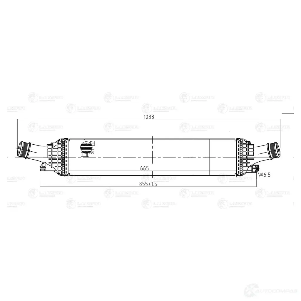 ОНВ (радиатор интеркулера) для автомобилей Audi A4/A6/Q3/Q5 LUZAR 4680295016021 O 2852D 3885574 lric18180 изображение 2