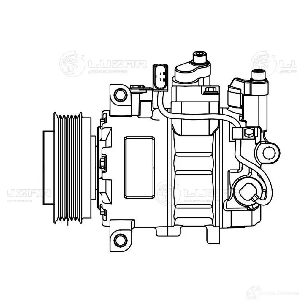 Компрессор кондиционера для автомобилей A4 (B7) (04-)/A6 (C6) (04-) LUZAR lcac1870 1440016250 91DF H изображение 2