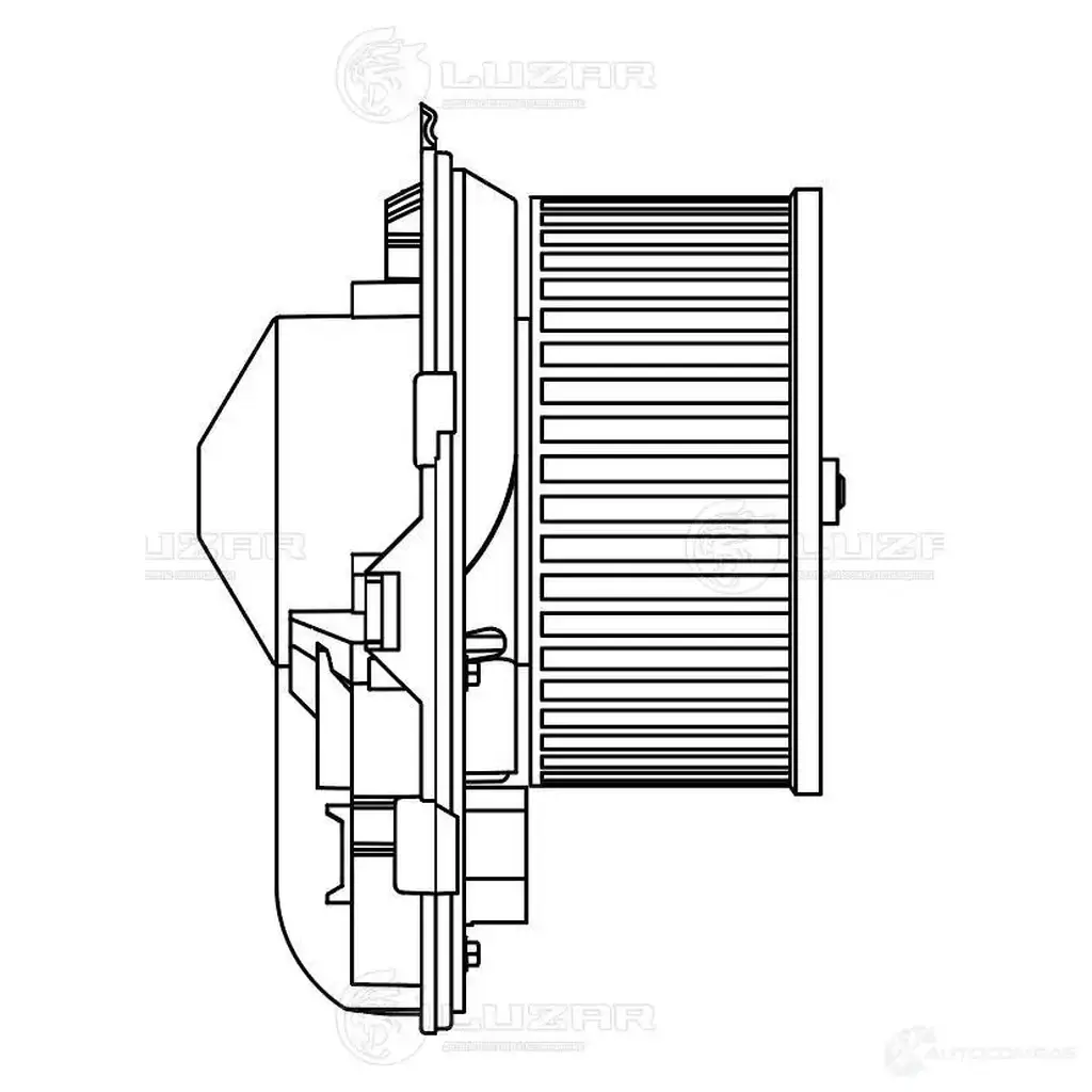 Электровентилятор отопления для автомобилей VW Passat (B5) (96-)/Audi A4 (B5) (94-) (auto A/C) LUZAR lfh1802 1440016254 DK 33K изображение 2