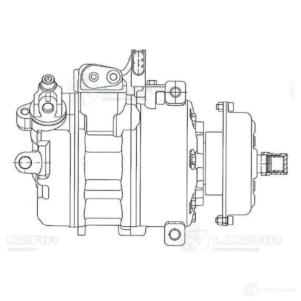 Компрессор кондиционера для автомобилей Touareg (02-)/Transporter T5 (03-) 2.5TDi LUZAR lcac1825 4680295066521 KXF ROHX 1424502532 изображение 2