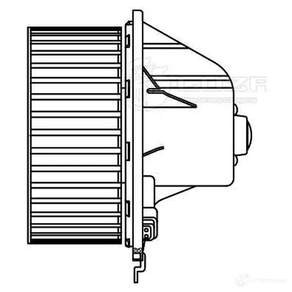 Электровентилятор отопителя для автомобилей VW Transporter T4 (90-) A/C- (плоский разъем) LUZAR 1440016273 K01 60 lfh1805 изображение 2