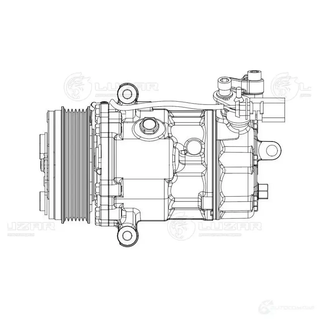 Компрессор кондиционера для автомобилей Polo Sedan (15-) 1.6i [CWVA] LUZAR 0LS5 I lcac1852 1440016274 изображение 2