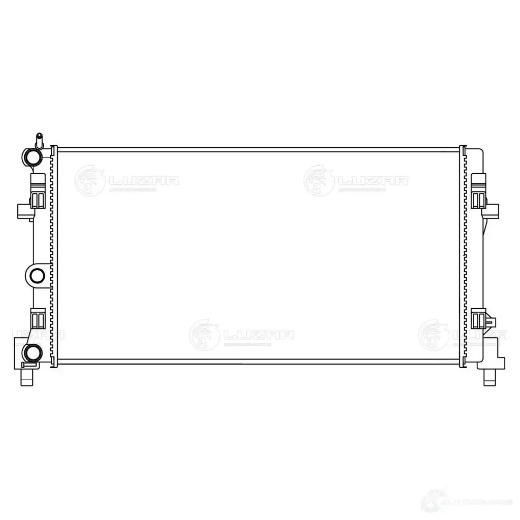 Радиатор охлаждения для автомобилей Polo (10-)/(20-)/Rapid (12-)/(20-) (паяный) LUZAR 1440016277 6DPI M lrc1835 изображение 0