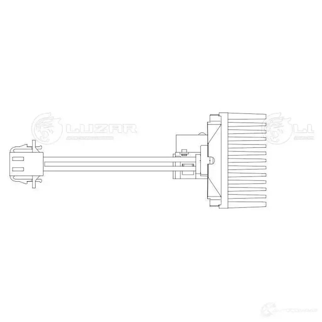Резистор электровентилятора отопителя для автомобилей VW Polo Sedan (11-)/Skoda Fabia II (07-) (auto A/C) LUZAR lfr1854 1440016278 9TEVA 2M изображение 2