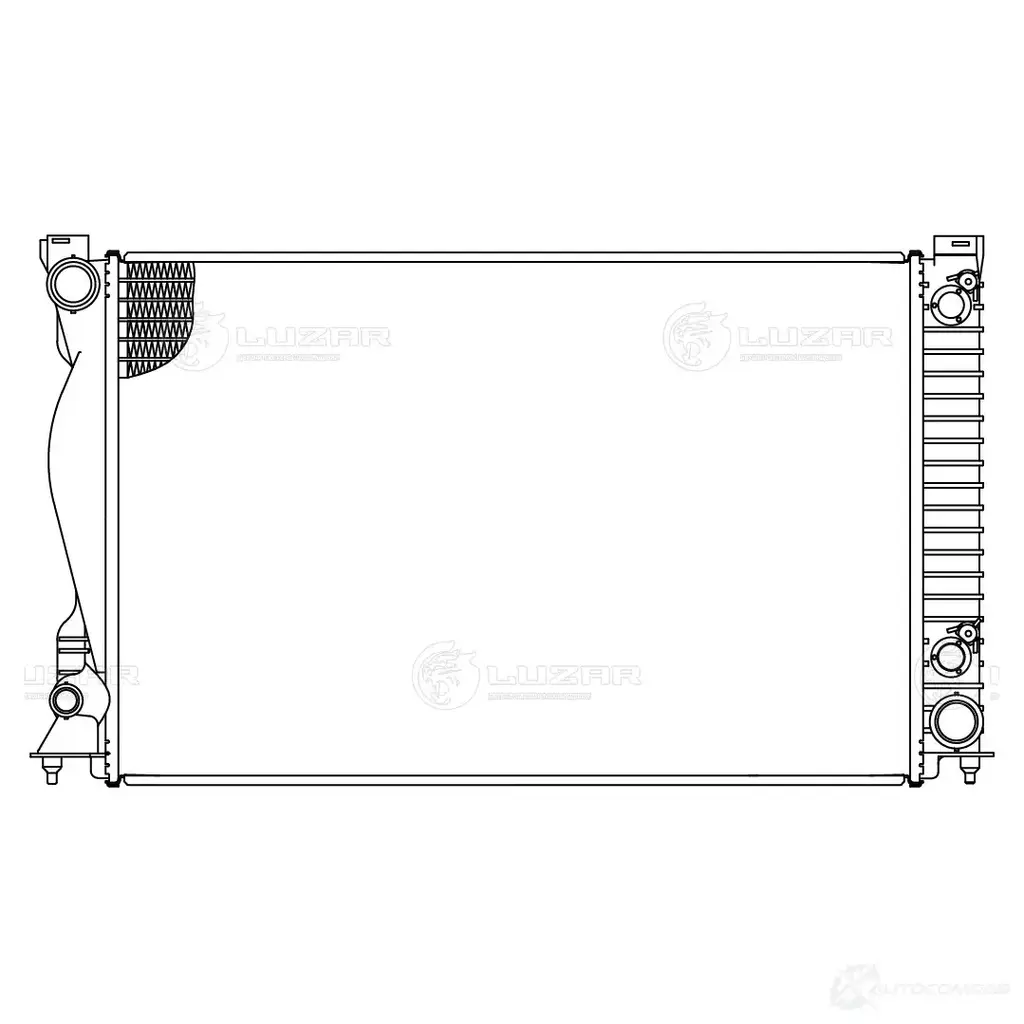 Радиатор охлаждения для автомобилей Audi A6 (C6) (04-) 2.4i/2.8i/3.0i/3.0T/3.2i M/A LUZAR ZJ76 8 lrc1811 1440016307 изображение 2