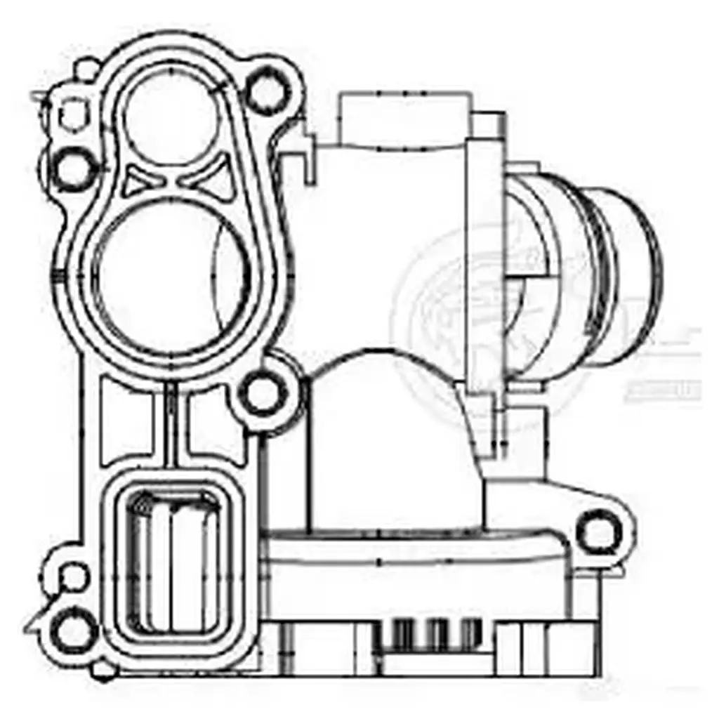 Корпус термостата для автомобилей VW Passat B6 (05-)/Skoda Octavia A5 (04-) 1.8T/2.0T (с датчиком) LUZAR DWFN Q 1440016361 lt1827 изображение 3