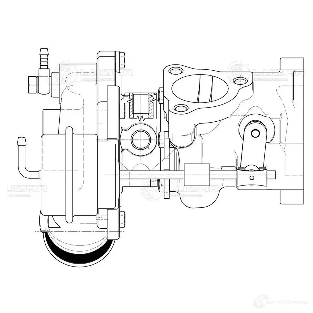 Турбина VW Passat (98-) 1.8T (тип К03) LUZAR lat1846 1440016375 YRQ FMTE изображение 2