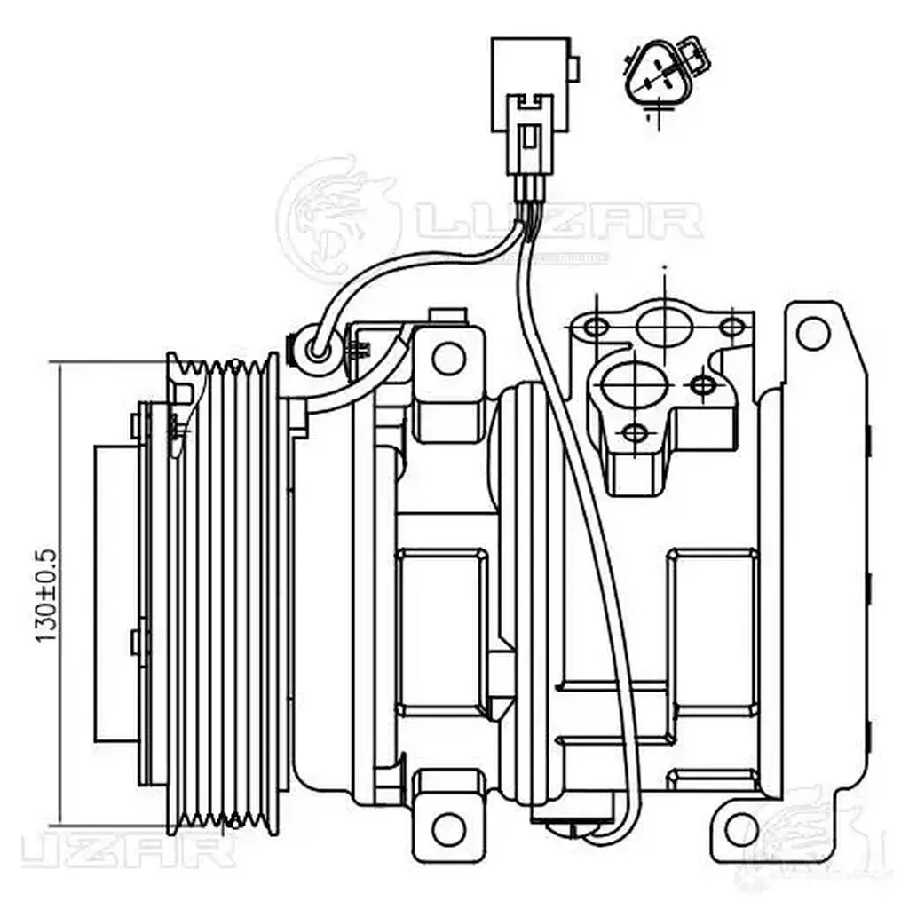 Компрессор кондиционера для автомобилей Toyota Camry (01-) 2.0i/2.4i LUZAR D1H N3F lcac1970 1440016517 изображение 0