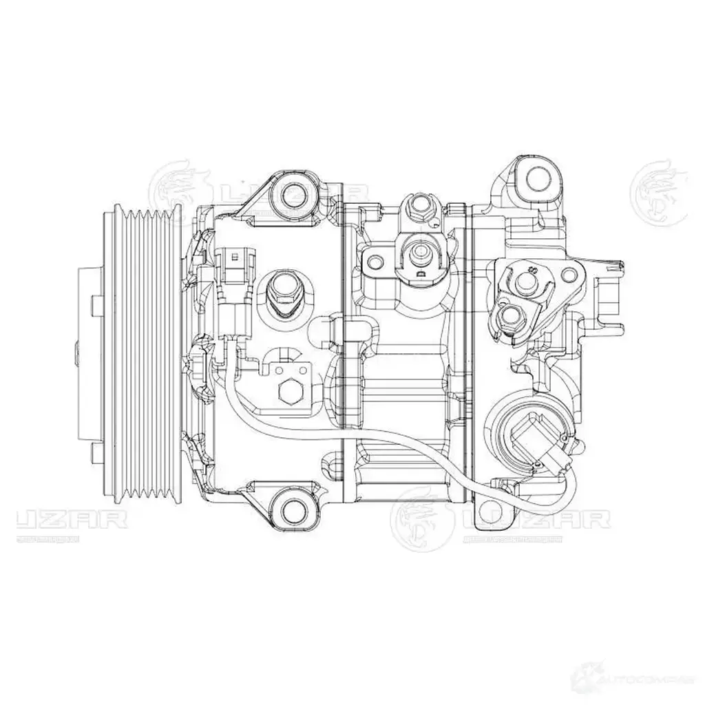 Компрессор кондиционера для автомобилей RAV 4 (13-) 2.0i [3ZRFE] LUZAR 1440016520 lcac1940 1U5 XN изображение 2