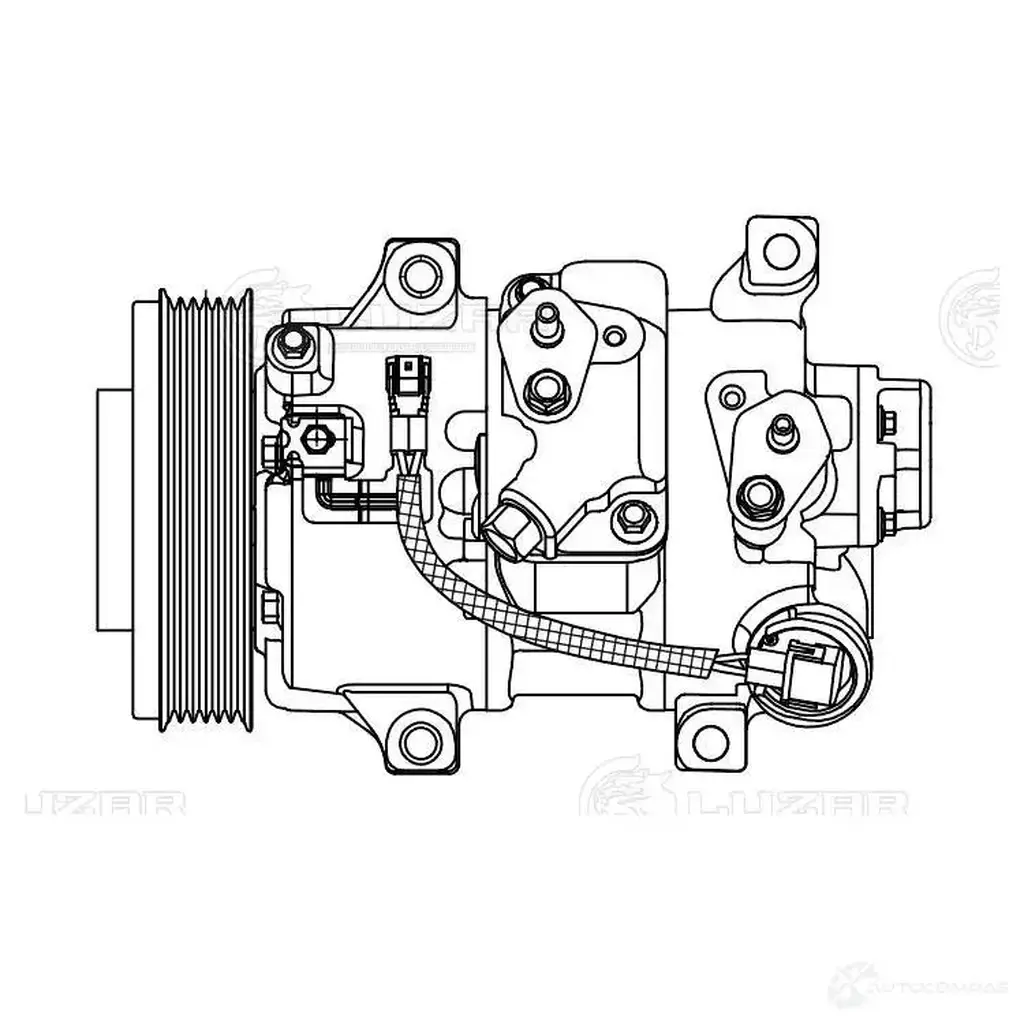 Компрессор кондиционера для автомобилей RAV 4 (06-) 2.0i [3ZRFAE] LUZAR lcac1921 ELZ2DP Z 1440016523 изображение 3