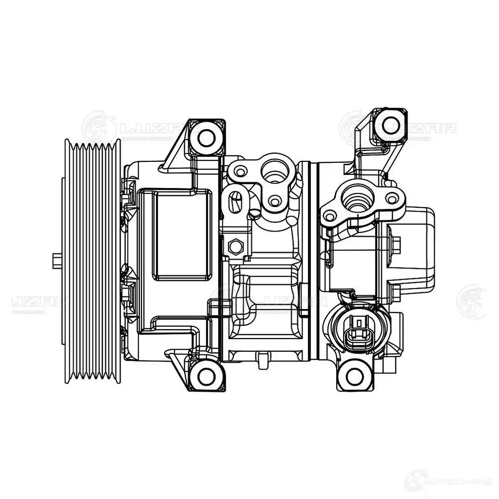 Компрессор кондиционера для автомобилей Avensis (03-) 2.0i/2.4i LUZAR 1440016526 lcac1904 GN CSM изображение 2