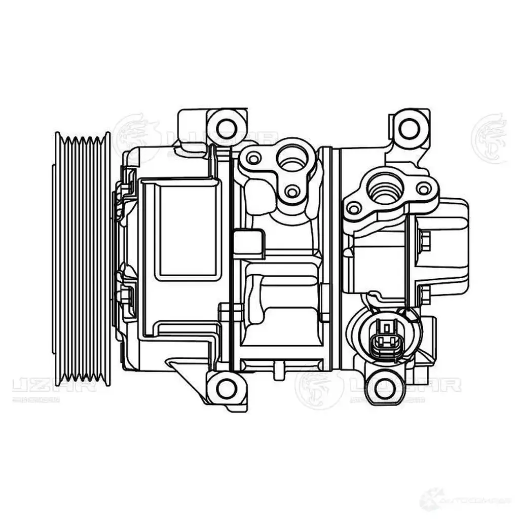 Компрессор кондиционера для автомобилей Avensis (03-) 1.6i/1.8i LUZAR EJ4 CBP 1440016527 lcac1903 изображение 2
