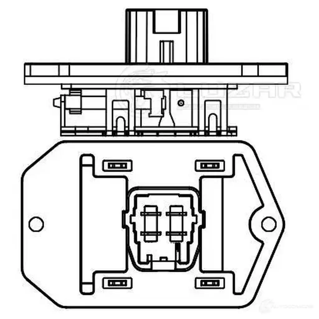 Резистор электровентилятора отопителя для автомобилей Toyota RAV4 (XA30) (06-)/Corolla (E150) (07-) (manual A/C) LUZAR 7 XR3EYS lfr1920 1440016529 изображение 2