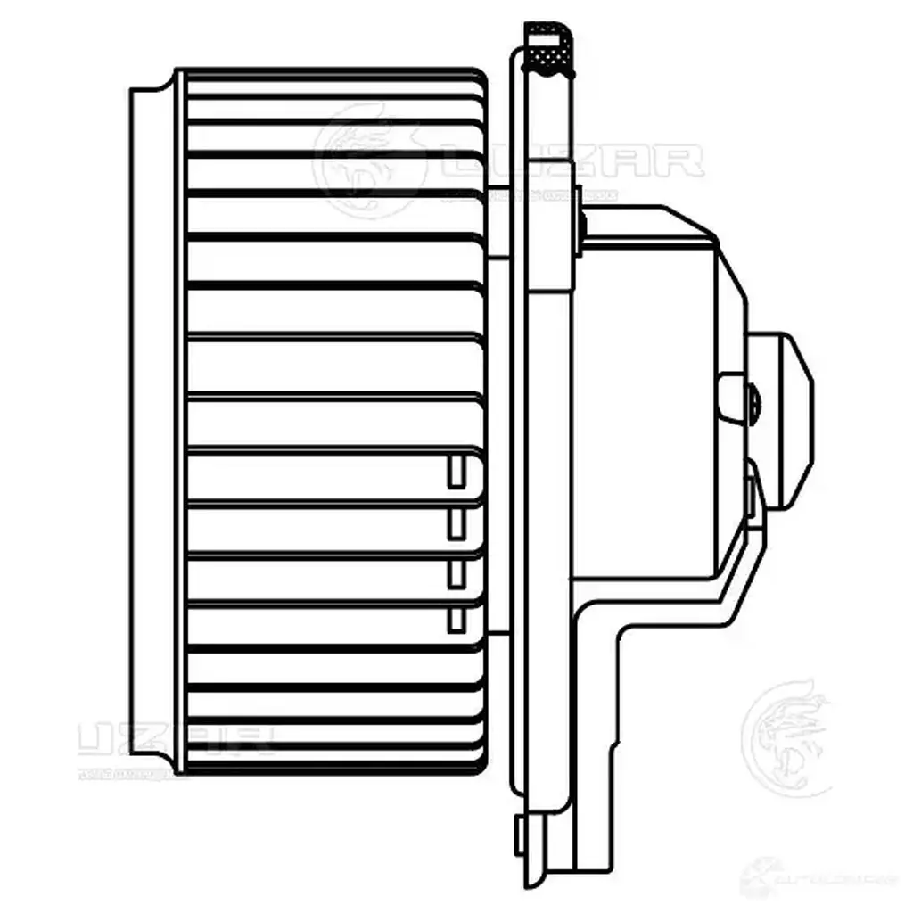 Электровентилятор отопителя для автомобилей Toyota RAV 4 (00-) (квадр. разъем) LUZAR 1440016548 lfh1921 EP78 LFB изображение 2