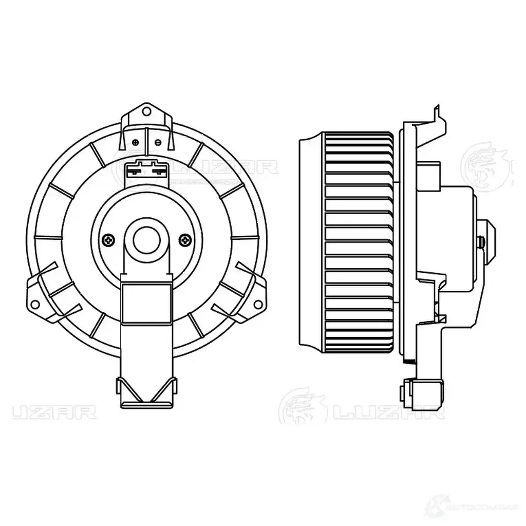 Электровентилятор отопителя для автомобилей Toyota Land Cruiser Prado (02-) (RHD) LUZAR lfh1949 1440016549 3 40S2JG изображение 2