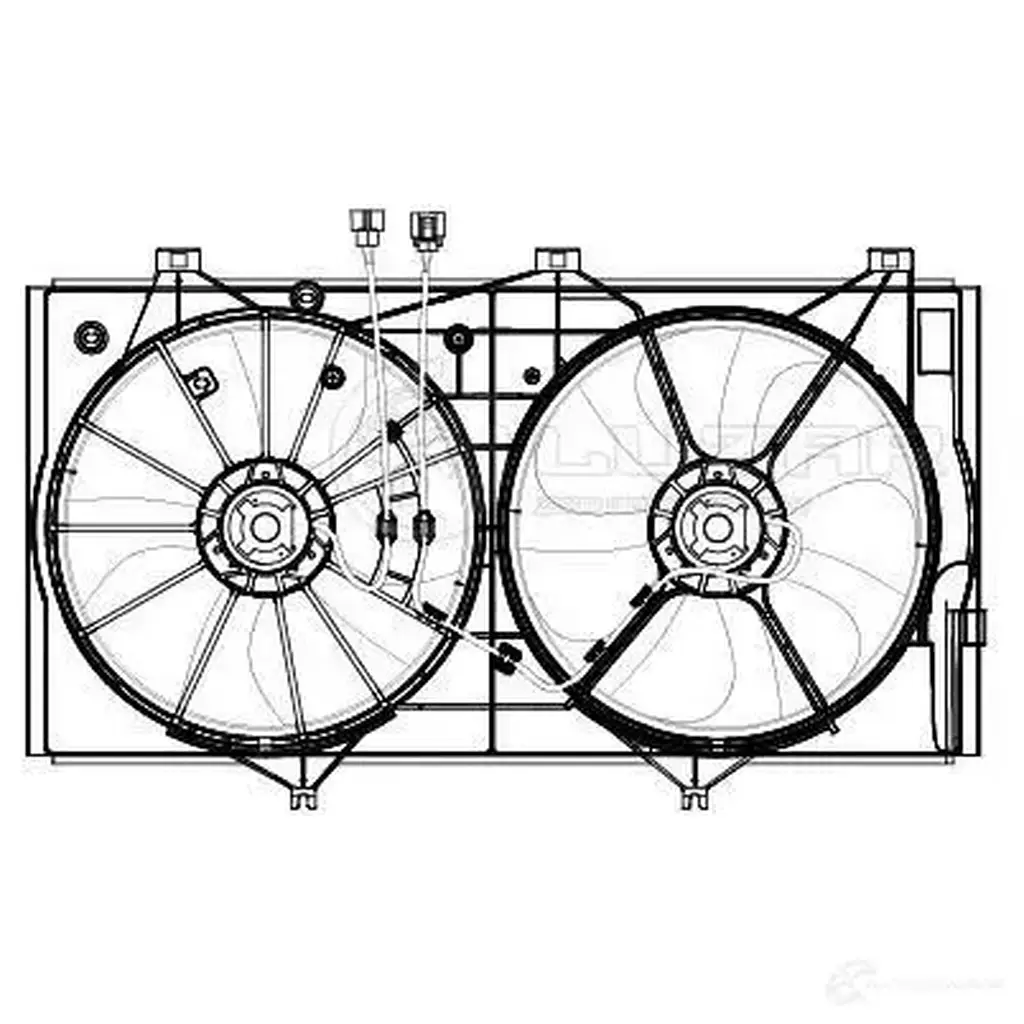Электровентилятор охлаждения для автомобилей Toyota Camry (XV40) (07-) 3.5i (2 вент.) (с кожухом) LUZAR 1440016570 lfk1908 JVAW5 M изображение 2