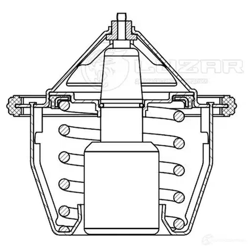 Термостат для автомобилей Subaru Forester (02-)/Forester (08-)/Legacy (94-) (78°С) (термоэлемент) LUZAR lt2201 ZJSVZ R 1440016662 изображение 3