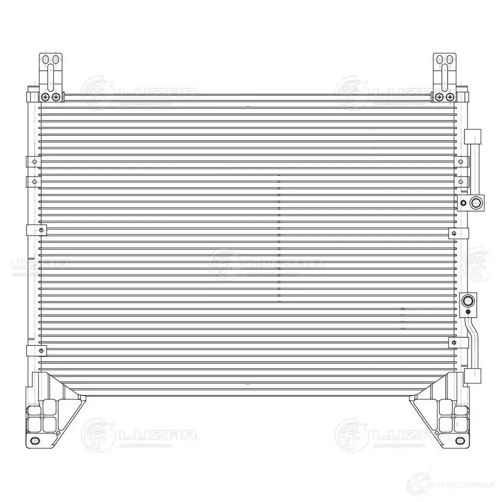 Радиатор кондиционера для автомобилей Rexton II (06-) 2.0D/2.7D LUZAR lrac1751 1425585464 XH9S C изображение 2