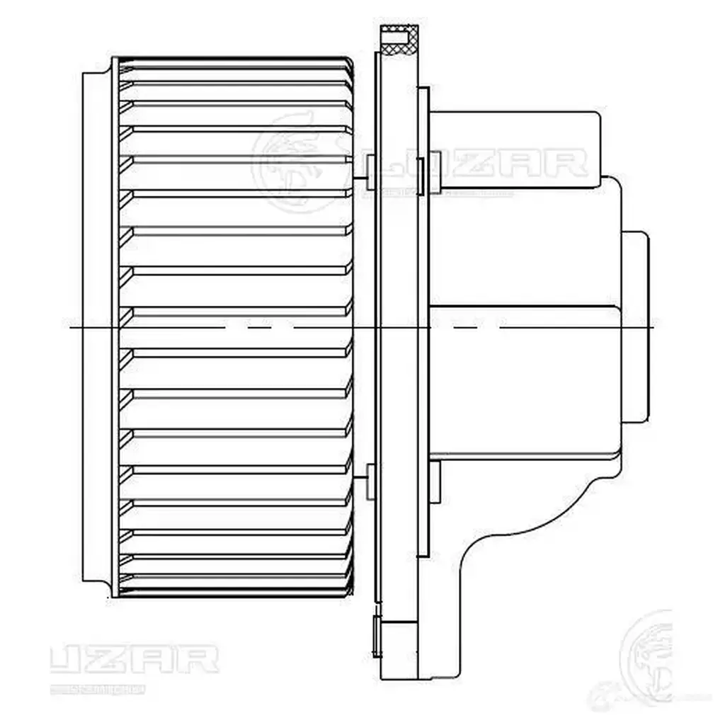 Электровентилятор отопителя для автомобилей SsangYong Rexton II (06-) LUZAR lfh1701 48BG T 1425585351 изображение 2
