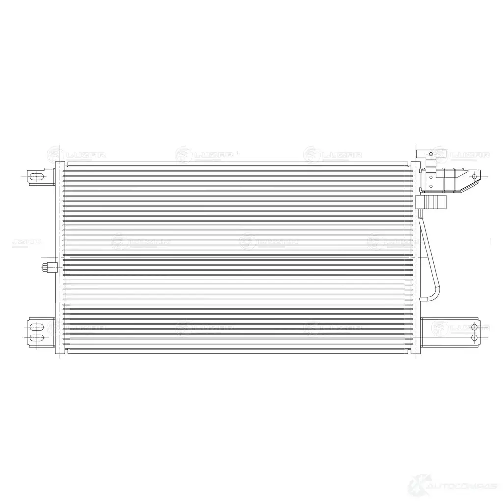 Радиатор кондиционера для автомобилей Scania (P,G,R-series) (04-) LUZAR lrac2804 XZ9 ZB 1440016732 изображение 2