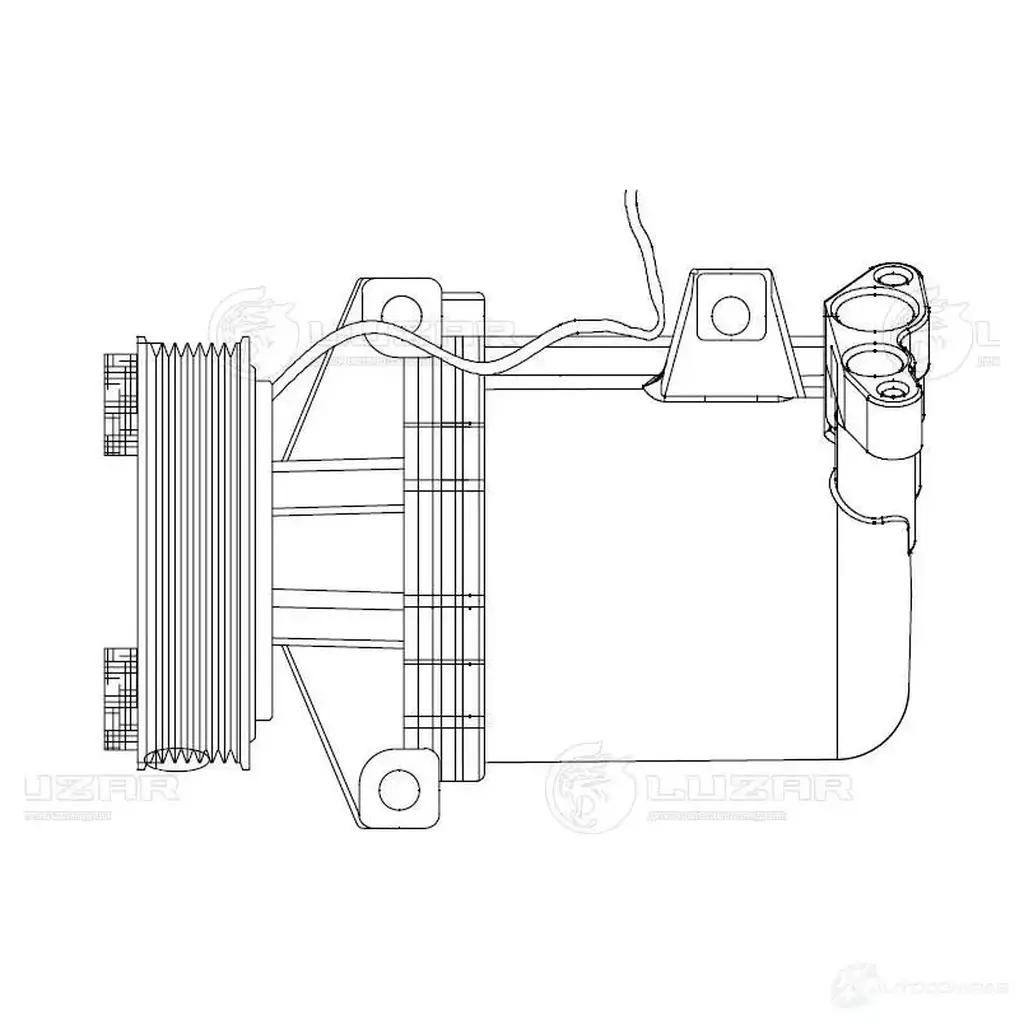 Компрессор кондиционера для автомобилей Duster (15-)/Kaptur (16-) 2.0i [F4R] LUZAR lcac0979 1425585661 M 7HKF3A изображение 2