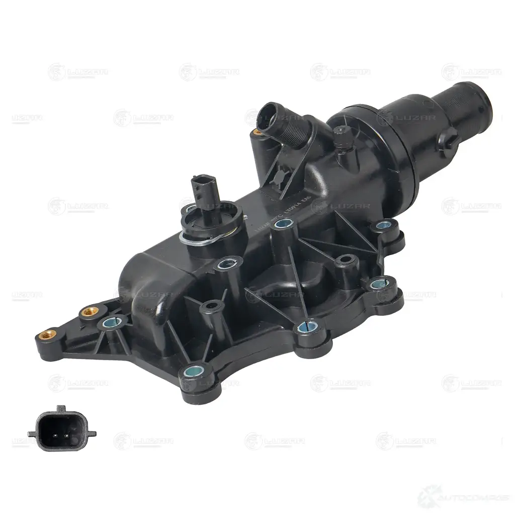 Термостат для автомобилей Renault Fluence (10-)/Megane II (02-) 1.4i/1.6i МТ (с корпусом) (89°С) LUZAR lt0914 CRU44 6 4680295052081 1424394705 - Изображение 1