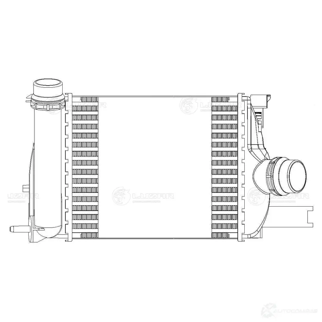 ОНВ (радиатор интеркулера) для автомобилей Duster (10-) 1.5dCi /Arkana (19-) 1.3T LUZAR lric0902 4M 2JYFB 1440016807 изображение 2