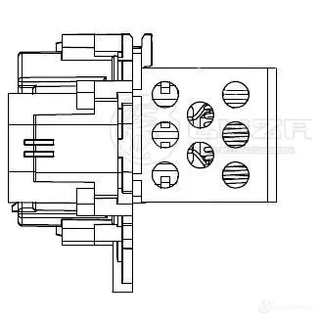 Резистор электровентилятора охлаждения для автомобилей PSA 307 (00-)/308 (07-)/C4 (04-) (разъемы сверху) LUZAR lfr20308 UHN8D E 1425585559 изображение 2