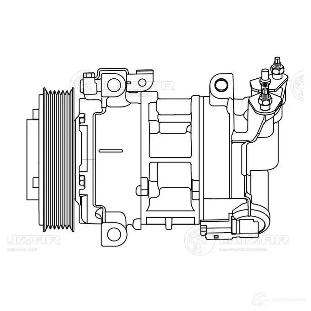 Компреccор кондиционера для автомобилей C4 (04-)/308 (07-) (тип Denso) LUZAR 1440016835 ZFUT LI lcac2016 изображение 2