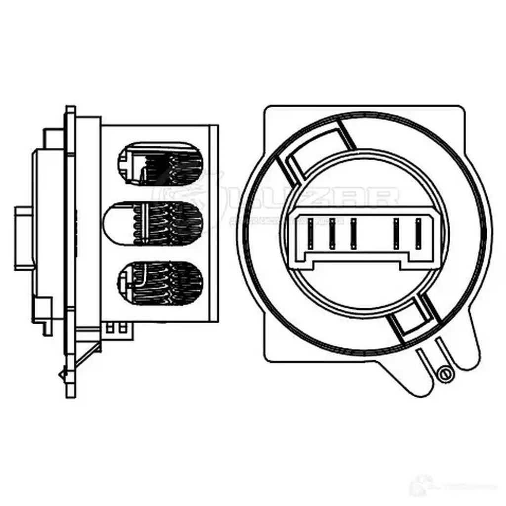 Резистор электровентилятора отопителя для автомобилей Peugeot Partner (98-)/Citroen Berlingo (98-) (A/C-) LUZAR lfr2007 1440016837 R GYJG изображение 0