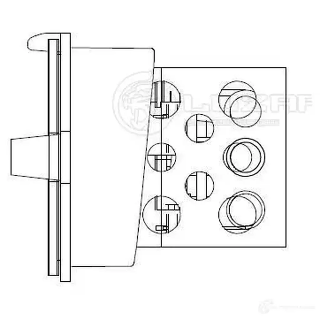 Резистор электровентилятора отопителя для автомобилей Opel Astra H (04-) LUZAR 1425585940 lfr2166 WCA6J5 6 изображение 2