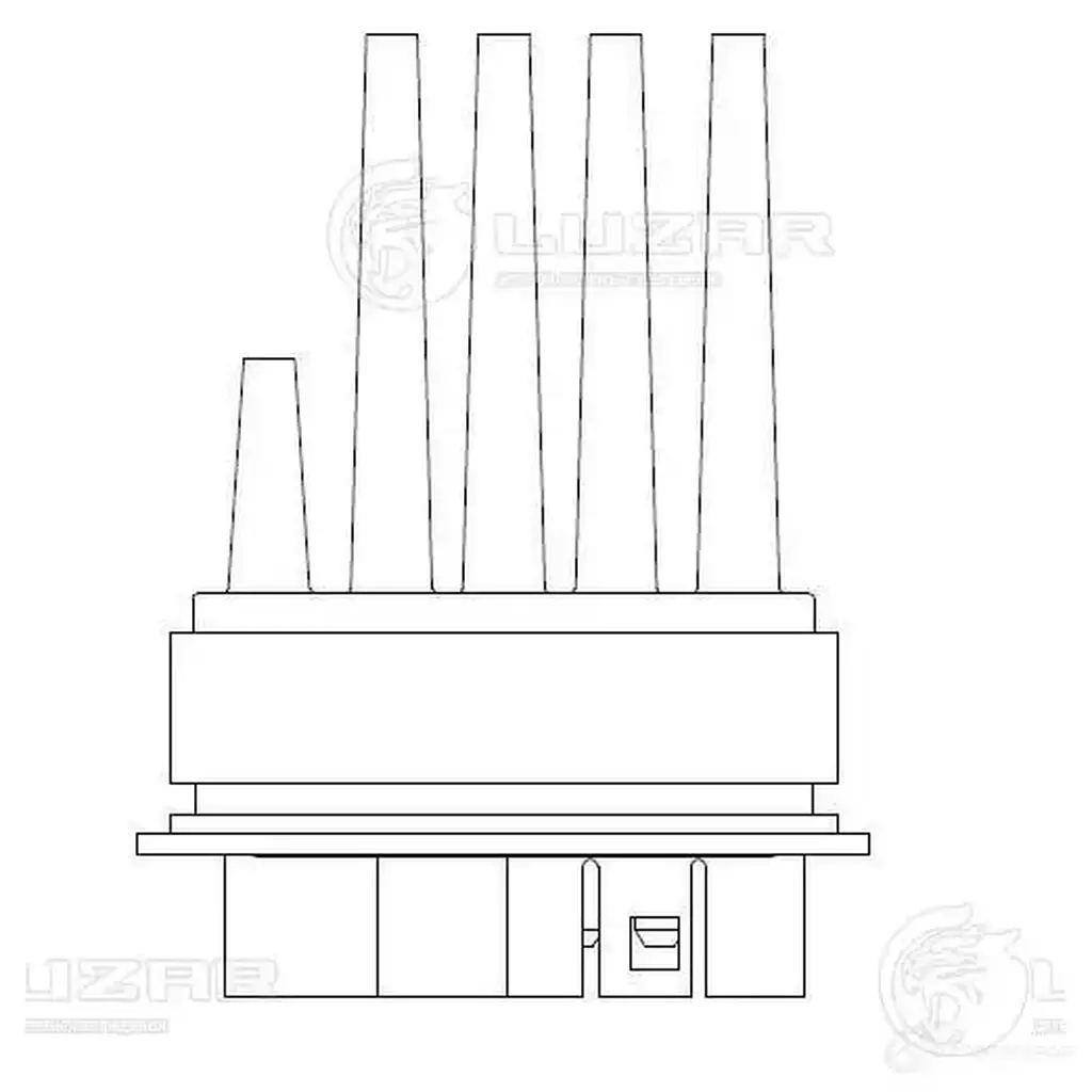 Резистор электровентилятора отопителя для автомобилей Opel Astra H (04-)/Zafira B (05-) (auto A/C) LUZAR lfr2167 F ZCR4 1425585291 изображение 2