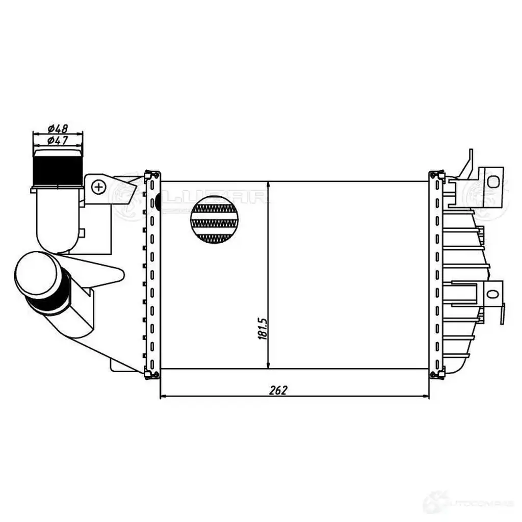 ОНВ (радиатор интеркулера) для автомобилей Astra H (04-)/Zafira B (05-) 1.3TD/1.7TD/1.9TD LUZAR lric2144 1440016880 P QON4C изображение 0