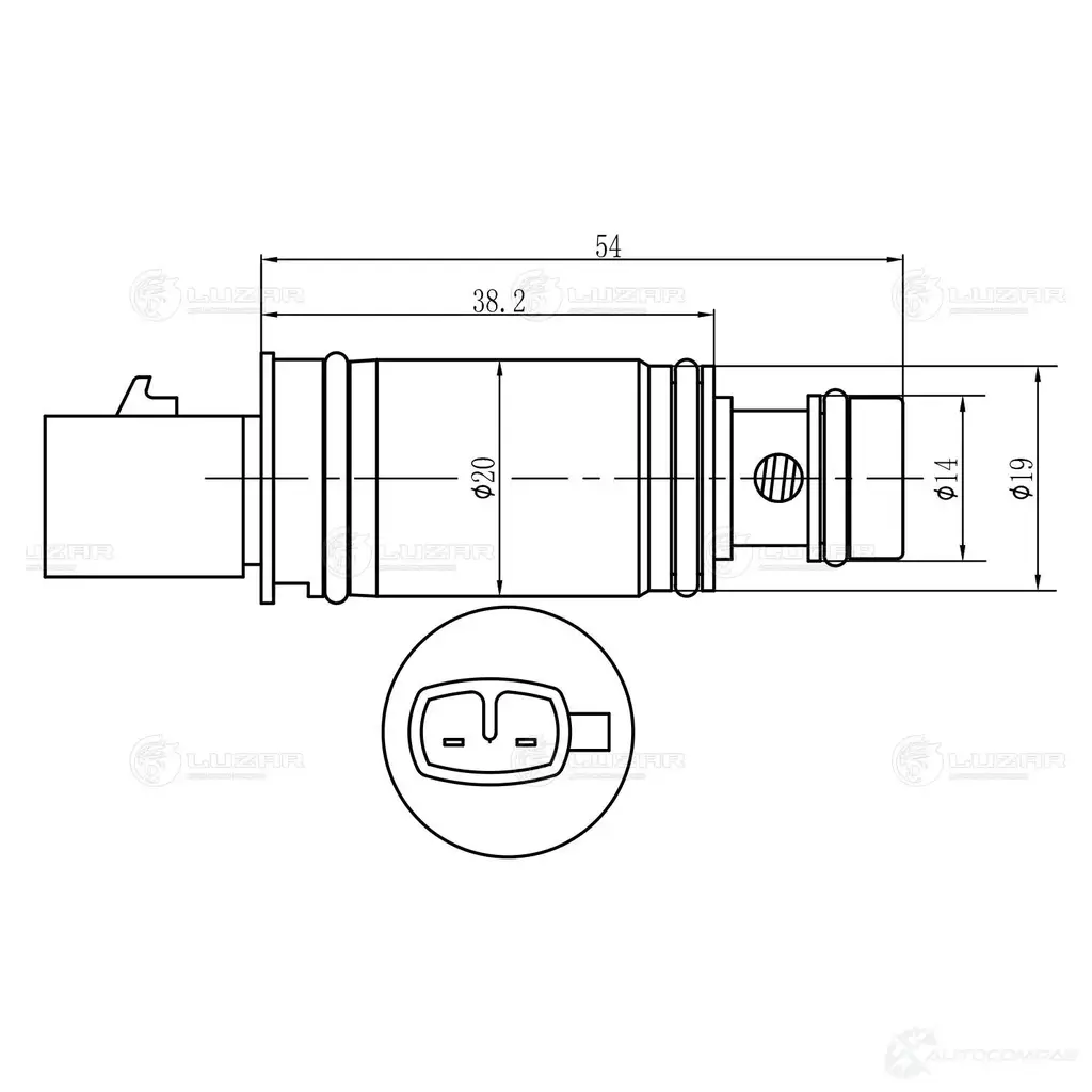 Клапан регулирующий компрессора кондиционера для автомобилей Corsa D (06-) (тип Denso) LUZAR XKJ4 3 lccv2101 1440016884 изображение 3