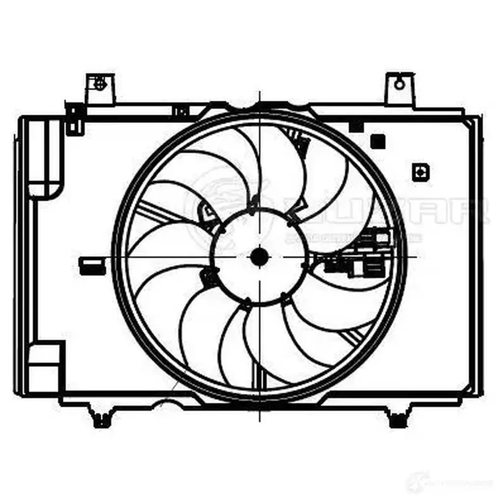 Электровентилятор охлаждения для автомобилей Nissan Juke (10-) 1.6i (с кожухом) LUZAR 1424394579 lfk14ka 4680295077411 N0W5 B изображение 2