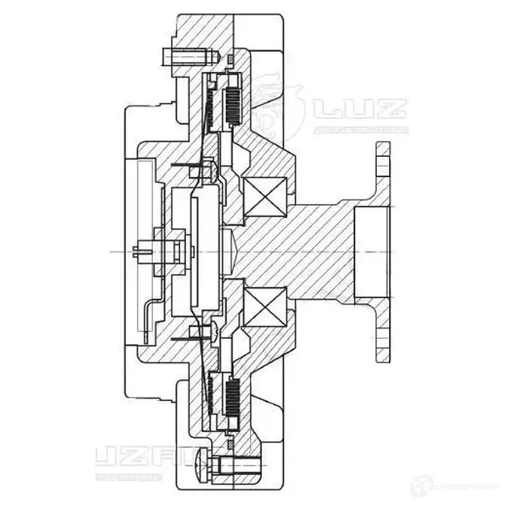 Муфта вязкостная для автомобилей Nissan Pathfinder (05-)/Navara (05-) 2.5D (без крыльчатки) LUZAR 1425585909 VKFQ Z lmc1451 изображение 2